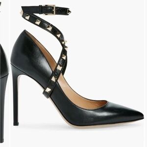 Valentino Ankle Strap Black Heels Size 40